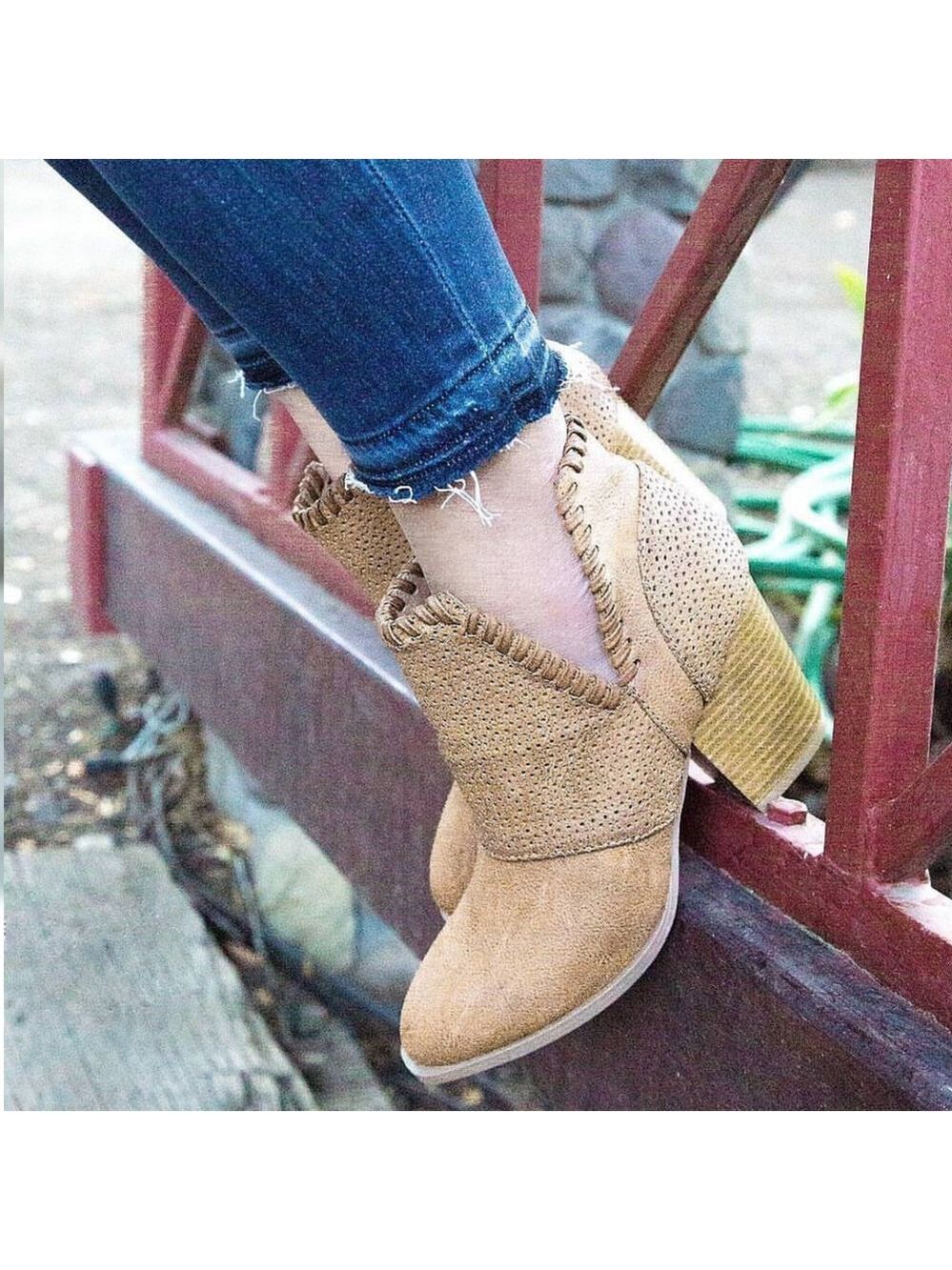 Last 5.5,6 Chunky Heeled Booties 🚨PRICE FIRM🚨